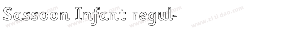 Sassoon Infant regul字体转换